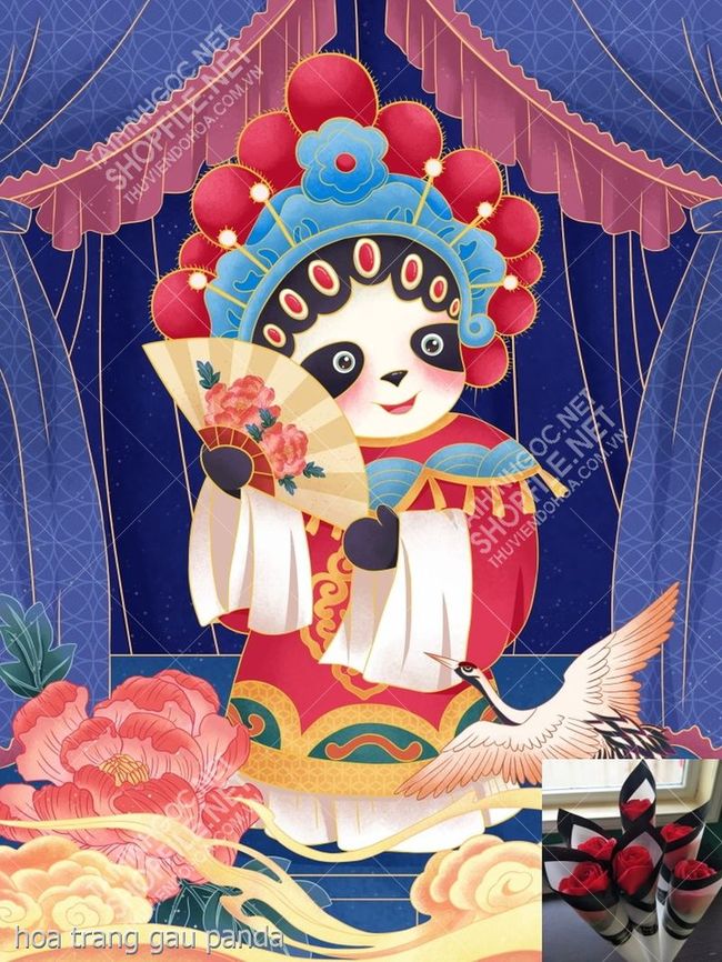 hoa trang gau panda